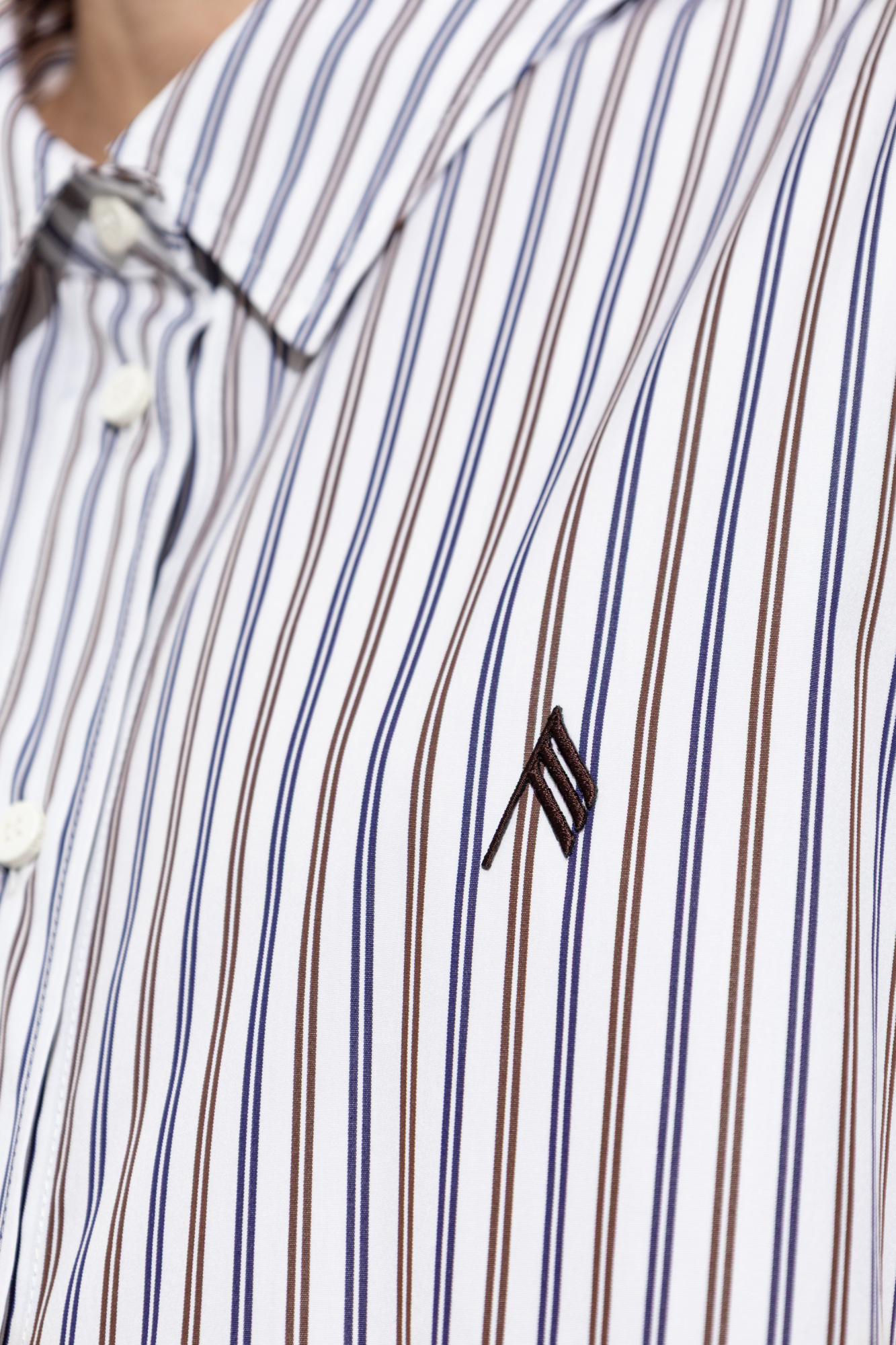 Tシャツ・カットソー THE ATTICO SS25 SHIRT STRIPES (250WCH00004CCC054 871) White Shirt with striped pattern The Attico - Vitkac AS